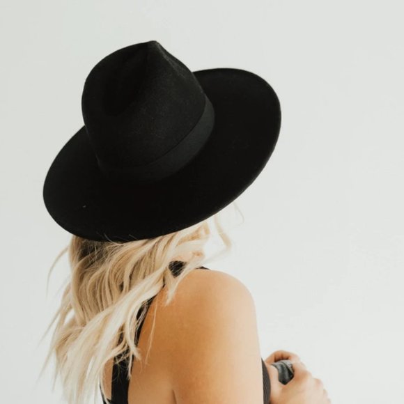 Carly Jean Los Angeles CJLA Chelsea Wool Hat Black - Picture 4 of 7